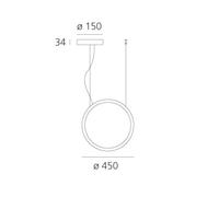 Artemide O LED a sospensione da esterno Ø 45 cm T072130