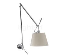 Artemide Tolomeo Mega Parete, telaio alluminio/paralume pergamena - ø32 cm - dimmer