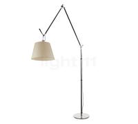 Artemide Tolomeo Mega Terra, telaio alluminio/paralume pergamena - ø36 cm - interruttore