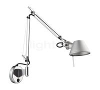 Artemide Tolomeo Micro Parete, alluminio lucidato e anodizzato - per il collegamento diretto - senza spina