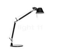 Artemide Tolomeo Micro Tavolo, nero lucido - con base da tavolo