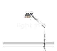 Artemide Tolomeo Mini LED con morsetto a vite, alluminio lucidato e anodizzato - 2.700 K - con sensore di presenza