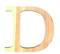 Artemio - 11,5 cm-Bois-in Capitale Lettera D, Colore Beige