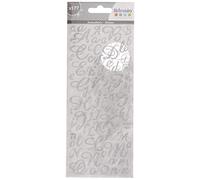 Artemio 11004049 Sticker Alfabeto Scrapbooking X 177, Carta, Argento, 14 x 0,2 x 24,5 cm, Cartone