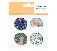 Artemio 11040164 4 Adesivi Natalizi in Metallo