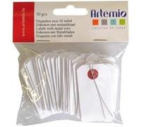 Artemio 11060133 - Set di 50 Etichette, Carta, Colore: Bianco, 11,5 x 1,5 x 13 cm