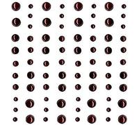 Artemio 11060306 Set di 80 perline adesive, Plastica, Rosso, 10 x 0,3 x 12,5 cm