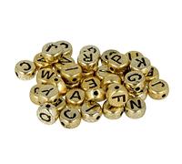 Artemio 11060776 300 Perline Alfabetiche, Dorate