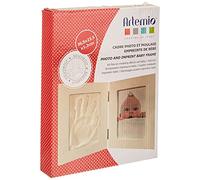 Artemio 13040006 - Kit per Modellare la Stampa di Neonati e Cornice, in Legno, Bianco, 19,5 x 3,5 x 24 cm