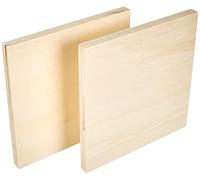 Artemio 14002351 - Set di 2 teglie quadrate, Legno, Beige, 15 x 1,2 x 15 cm