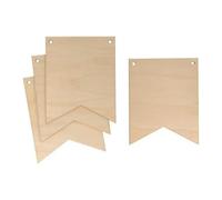 Artemio 14003310 Set di 4 Bandierine in Legno
