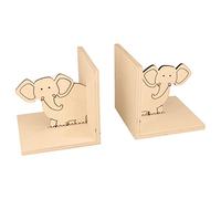 Artemio 14003581 2 Fermalibri in Legno, Elefante