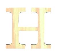 Artemio - 19 cm con Legno Lettera maiuscola H, Colore Beige