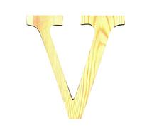 Artemio - 19 cm con Legno Lettera maiuscola V, Colore Beige