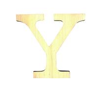 Artemio - 19 cm con Legno Y maiuscola, Colore Beige