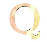 Artemio - 19 cm Modello di Legno Lettera maiuscola Q, Colore Beige