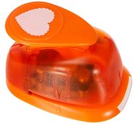 Artemio-2,5 cm, a Forma di Cuore, Grande, Numero 4-Punzonatrice a Leva, per Carta, Colore: Arancione