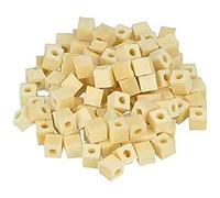 Artemio 21005010 - Set di 100 Perline quadrate da Decorare, in Legno, Giallo, 9 x 1,5 x 13 cm