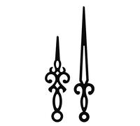 Artemio 75 mm e 100 mm retrò lancette, Nero