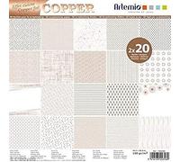 Artemio Blocco di 40 Fogli di Carta per Scrapbooking, 30 x 30 cm, Colore: Rame, 30x30 cm