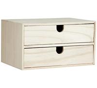 Artemio Blocco in Legno 2 cassetti 24 x 16 x 13,3 cm, Beige, 24 x16 x 13.3 cm
