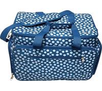 Artemio Borsa portaoggetti per macchina da cucire, blu a pois, 43 x 24 x 30,5 cm, multifunzionale con scomparti