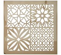Artemio Carreau Ciment Fleurs Piastrella Cemento Fiori Stencil Home Decorazione, Plastica, Multicolore, 30,5 x 0,2 x 35 cm