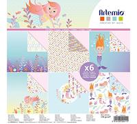 Artemio Carta Scrapbooking Sirène - 30,5 x 30,5 cm, 6 Fogli