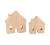 Artemio- Case in Legno Decorazione in legno-Casa-12,5 x 13 cm e 9,5 x 10 cm-2 Pezzi, 14003430