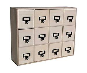 Artemio - Cassettiera in legno 41,5 x 11 x 32,5 cm, 41,5 x 11 x 32,5 cm