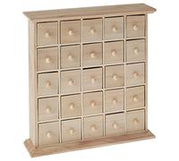 Artemio Cassettiera in Legno con 25 cassetti, Colore: Beige, 30 x 30 x 6 cm