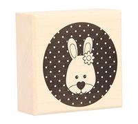 Artemio Coniglio Timbro, Legno, Nero, 5 x 2,5 x 5 cm