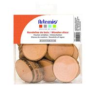 Artemio - Dischetti di legno da 180 g, Marrone, Confezione da +/- 40 pezzi
