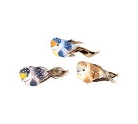 Artemio KnorrPrandell Assortimento di 3 Uccellini Decorativi, con Clip a Molla, da 10 x 4,5 x 4 cm, Multicolore