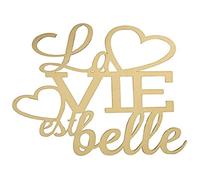 Artemio La Vita è Bella Supporto, Legno, Beige, 32,5 x 0,5 x 40 cm