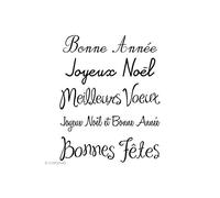 Artemio Mini timbri Trasparenti Christmas Words