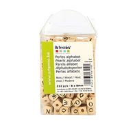 Artemio - Perlina Quadrata con Lettere, 8 x 8 mm, 312 Pezzi, Colore: Beige
