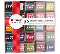 Artemio - Set di 25 inchiostratore, Inchiostro, Multicolore, 7,8 x 1,5 x 10,8 cm