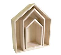 Artemio Set di 3 mensole Casa a Decorare, Legno, Beige, 30 x 10 x 34,5 cm