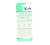 Artemio - Set di 4 Assortimento di Galons Pizzo, Tessuto, Bianco, 8 x 1 x 17,5 cm