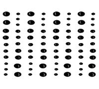 Artemio Set di 80 Perline adesive, Nero, 10 x 0,3 x 12,5 cm