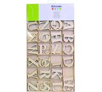 Artemio, Set di lettere dell'alfabeto, in legno, 6 cm, 130 pz, Beige