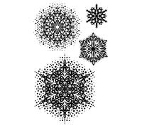 Artemio - Set di timbri Trasparenti, Motivo: Fiocco di Neve, 9 x 14 cm