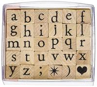 Artemio Set francobolli Alfabeto minuscolo - 1 cm, Beige