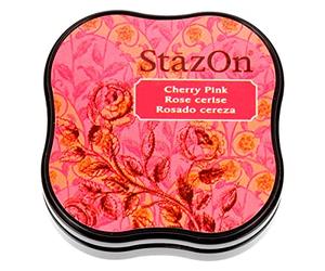 Artemio Stazon Mini Cuscinetto di Inchiostro per timbri, Colore Rosa Ciliegia