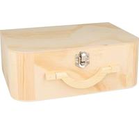 Artemio Valigia in legno con manico, scatola di immagazzinaggio, 25 x 18 x 9 cm, naturale