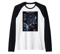 Artemis 2 Mappa del Percorso SLS Rocket Launch Mission To The Moon Maglia con Maniche Raglan