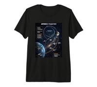 Artemis 2 Mappa del Percorso SLS Rocket Launch Mission To The Moon Maglietta Premium
