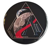 Artemis 2 Mission Moon Landing Button Pinback Large 2.25 Inch Diameter Space Rocket Launch