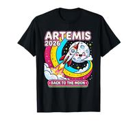 Artemis II 2026 Cute Design for Kids Launch Back to The Moon Maglietta